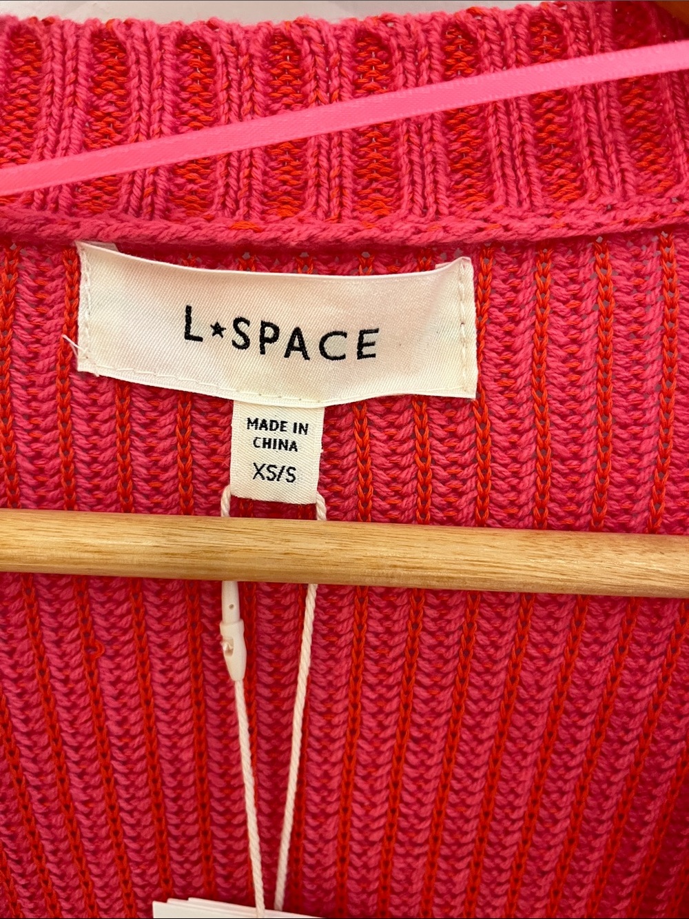 l*space Coral Ribbed Button-Front Cardigan - Picture 2 of 8